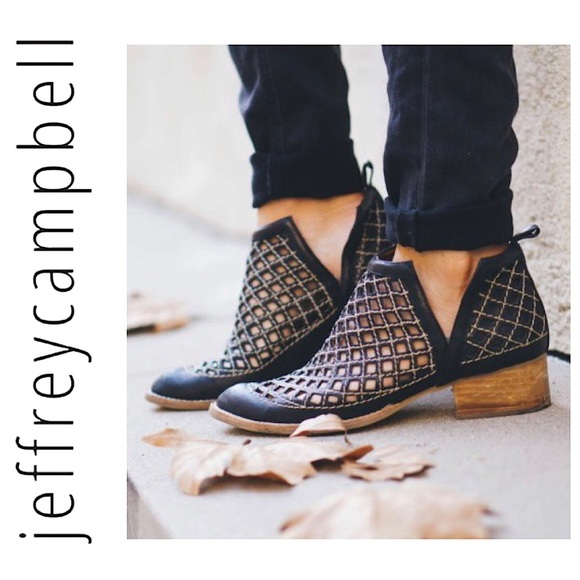 Jeffrey Campbell Shoes - JEFFERY CAMPBELL Taggart Leather Boots Black Size 7.5